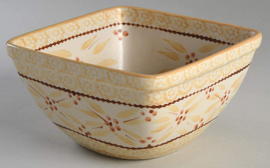 Old World Cream 6" Square Mixing Bowl by Temp-Tations-1