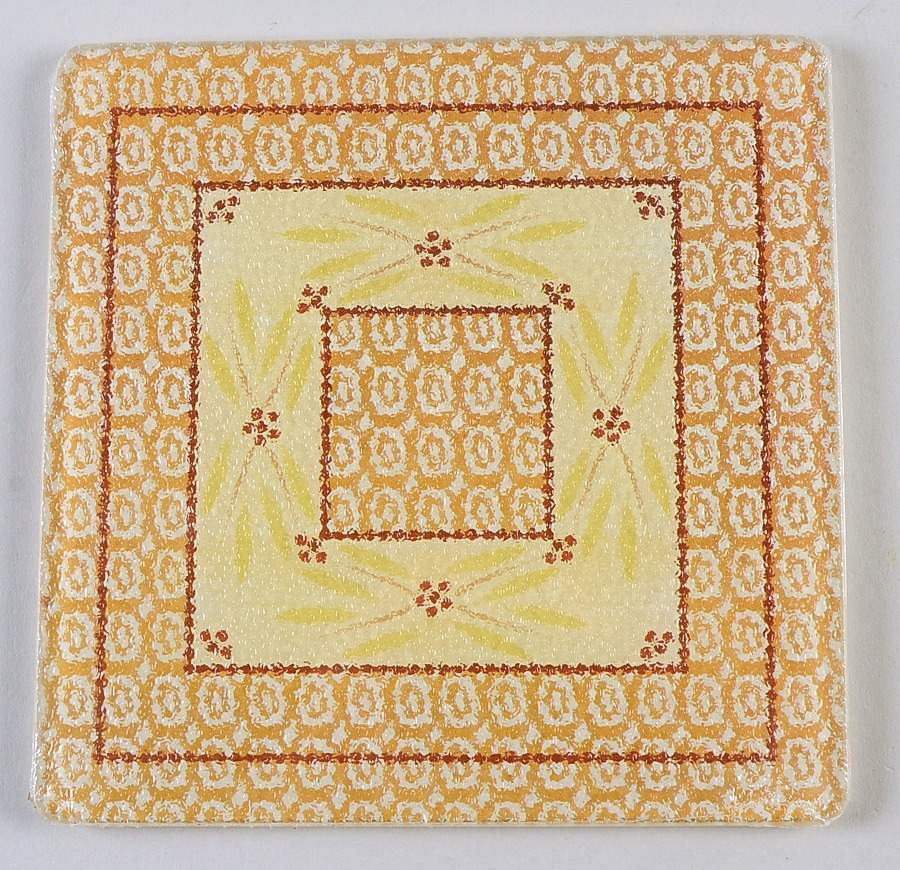 Old World Cream Glass Trivet for 7" Square Baker by Temp-Tations-1