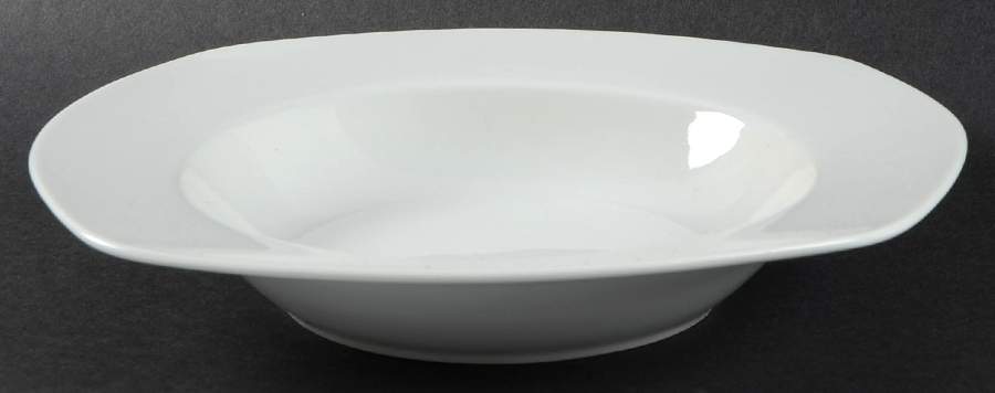 Simply White (Square) Rim Soup Bowl by Ten Strawberry Street-1