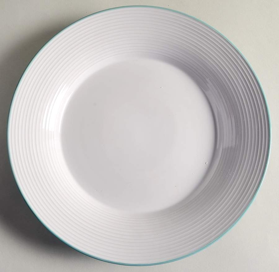 Colorblock Blue Dinner Plate by Tabletops Unlimited-1