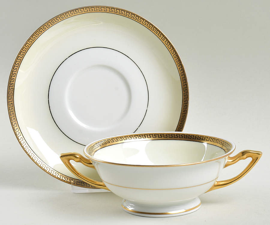 THO526 Footed Cream Soup Bowl & Saucer Set by Thomas-1