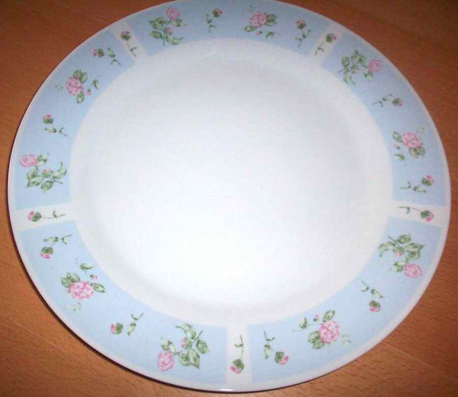 Rose Blue Dinner Plate by Tabletop Company-1