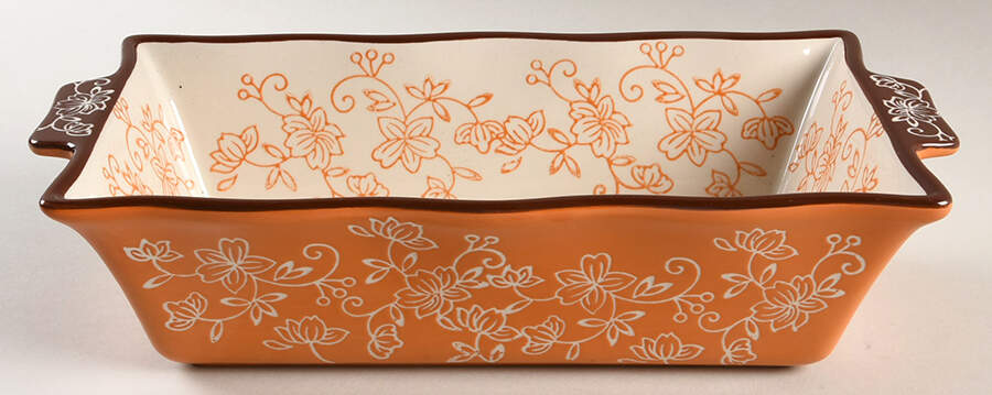 Floral Lace Spice Loaf Pan by Temp-Tations-1