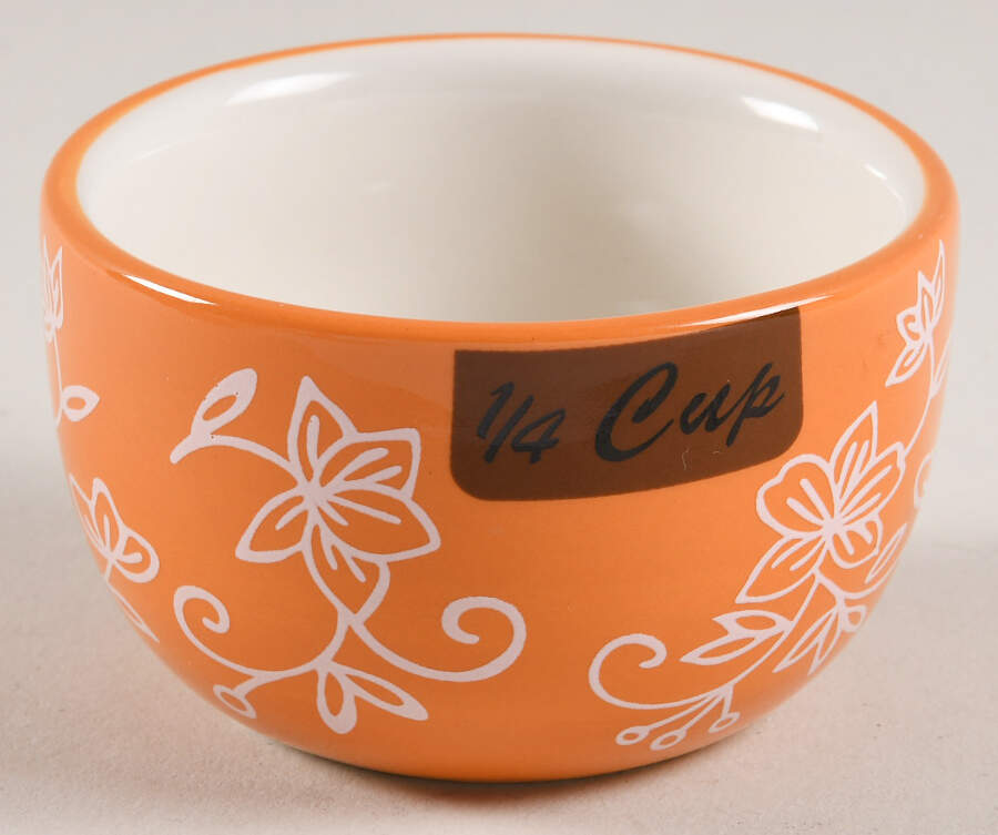 Floral Lace Spice 1/4 Cup Figural Nesting Measuring Cup by Temp-Tations-1