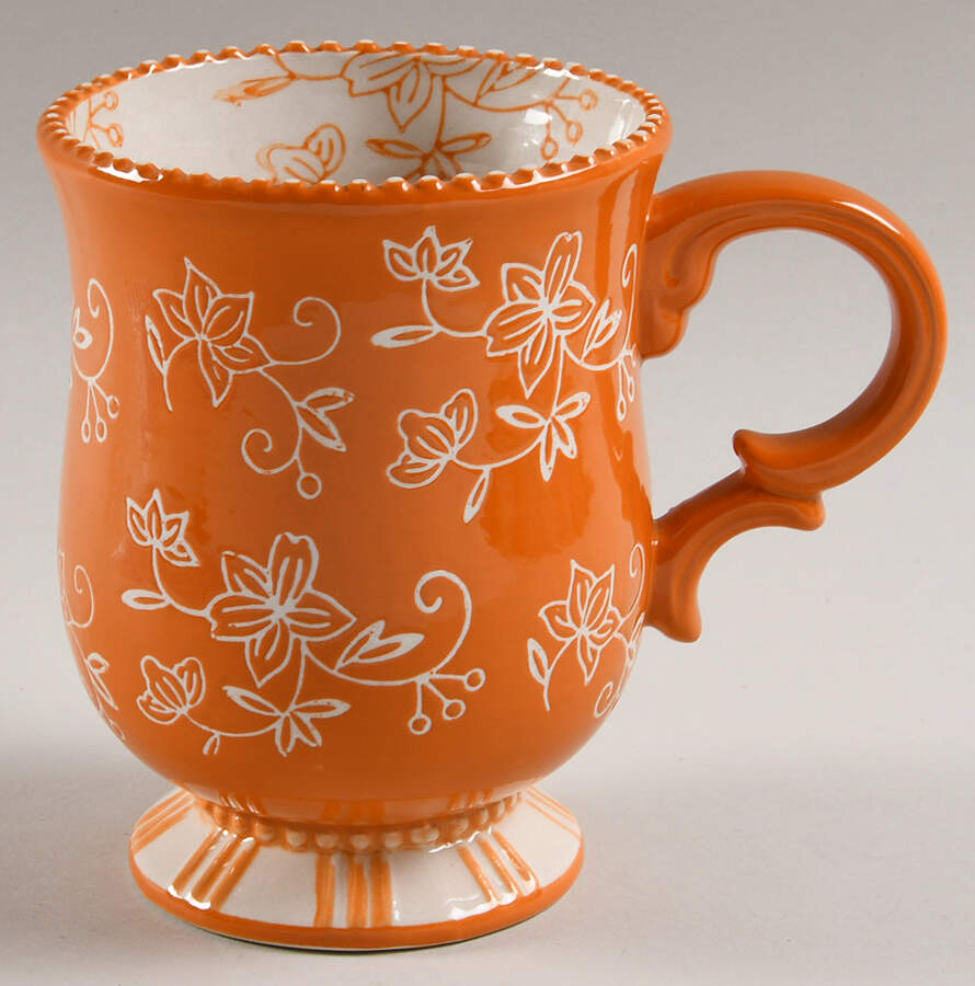 Floral Lace Spice Footed Mug by Temp-Tations-1