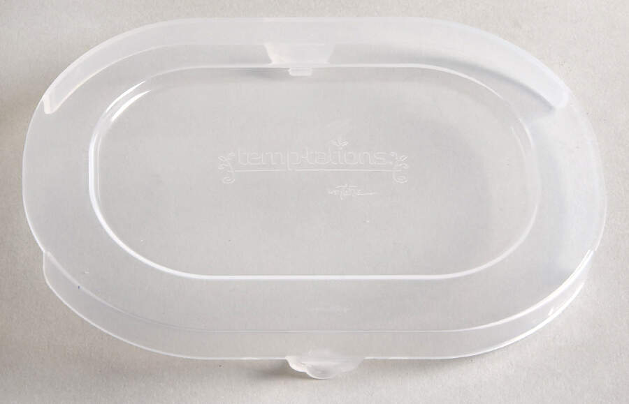 Floral Lace Red Plastic Lid for Oval Ramekin by Temp-Tations-1