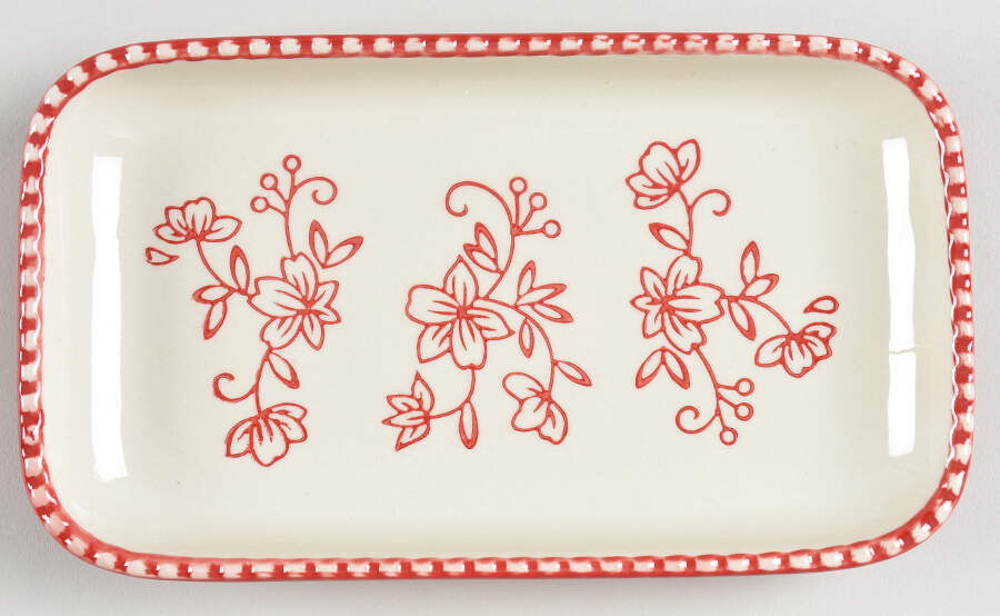 Floral Lace Red 1/2 Pound Butter No Lid by Temp-Tations-1