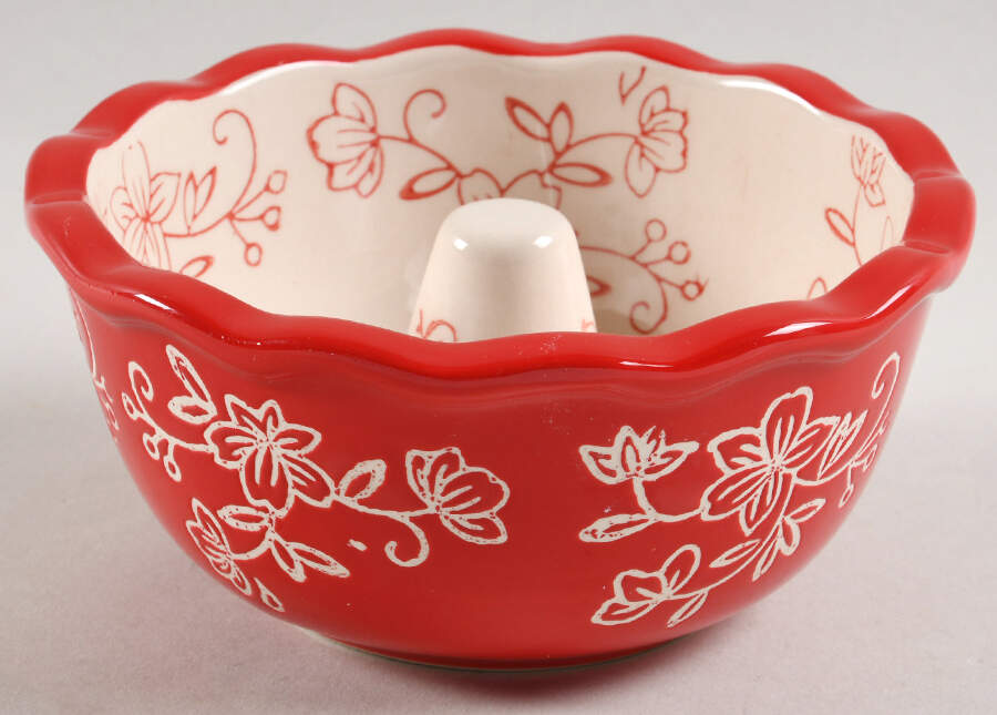 Floral Lace Red Individual Bundt Pan by Temp-Tations-1