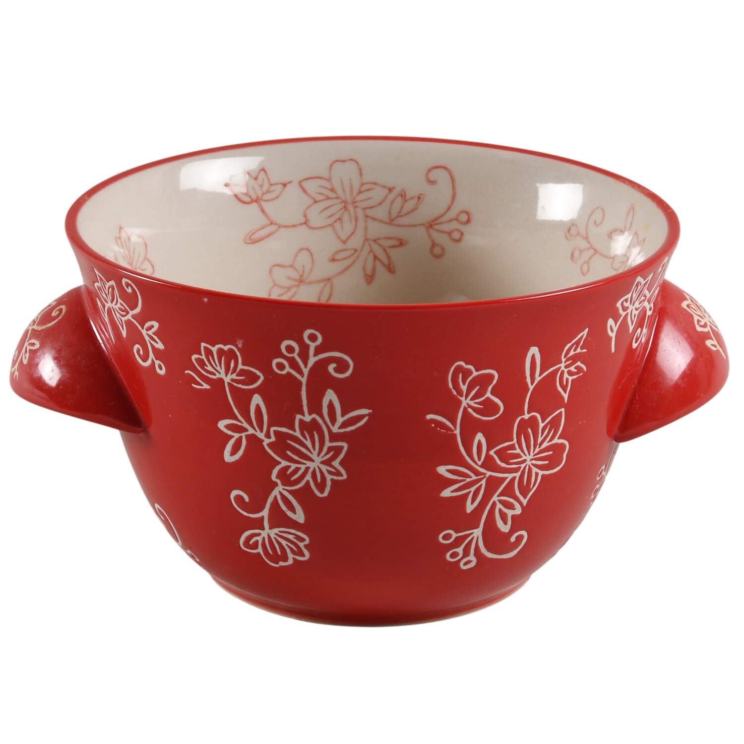 Floral Lace Red Steamer Pot-No Lid by Temp-Tations-1