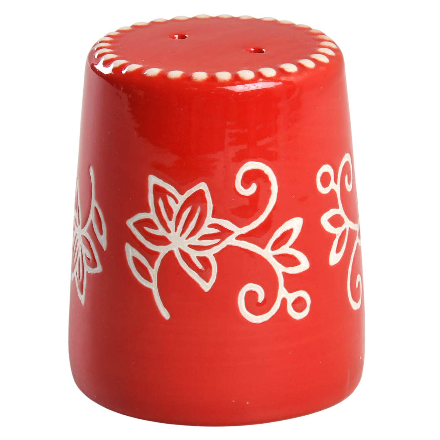 Floral Lace Red Salt Shaker (Centertaining Lazy Susan Set) by Temp-Tations-1