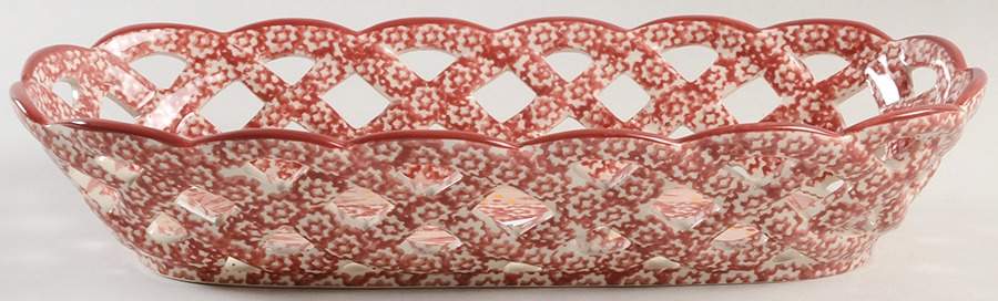 Old World Red Bread Basket Tray by Temp-Tations-1