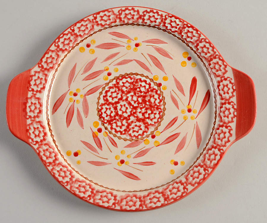 Old World Red 8" Round Lid-It (Trivet,Tray,Baker Lid) by Temp-Tations-1
