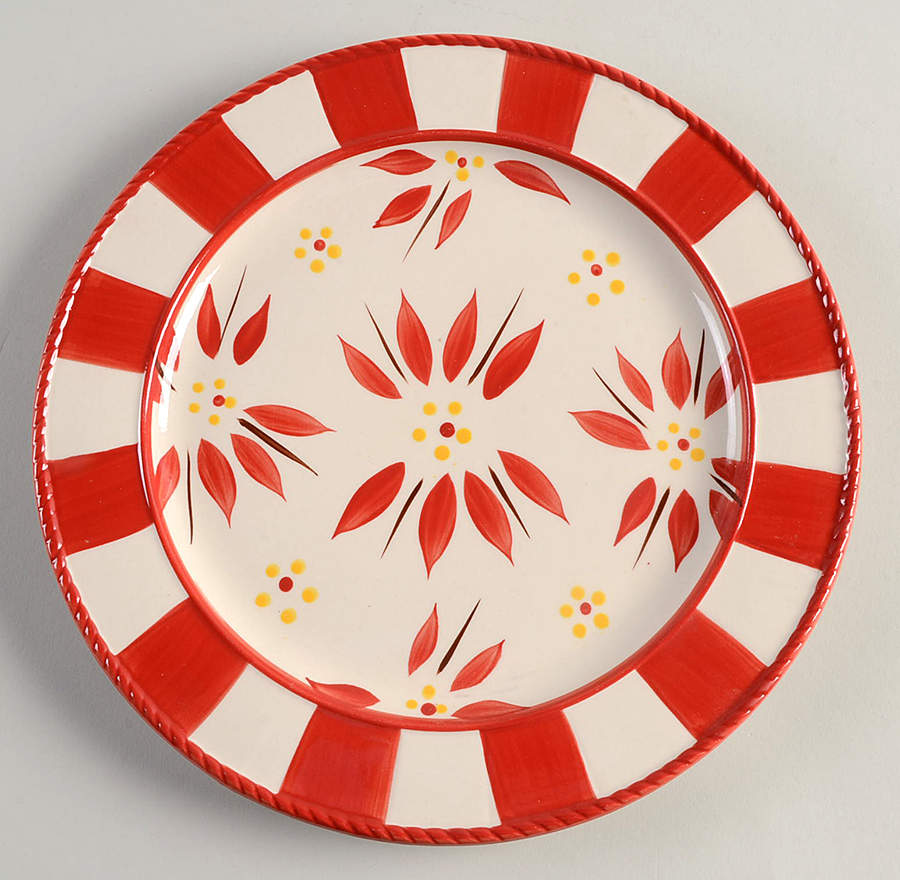 Old World Red Dinner Plate by Temp-Tations-1