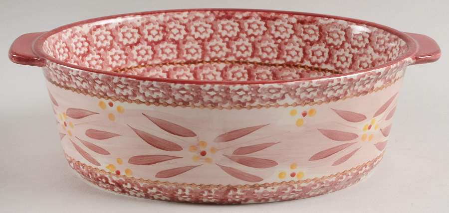 Old World Red 10" Oval Baker by Temp-Tations-1