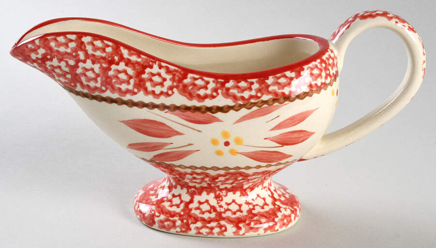 Old World Red Gravy Boat by Temp-Tations-1