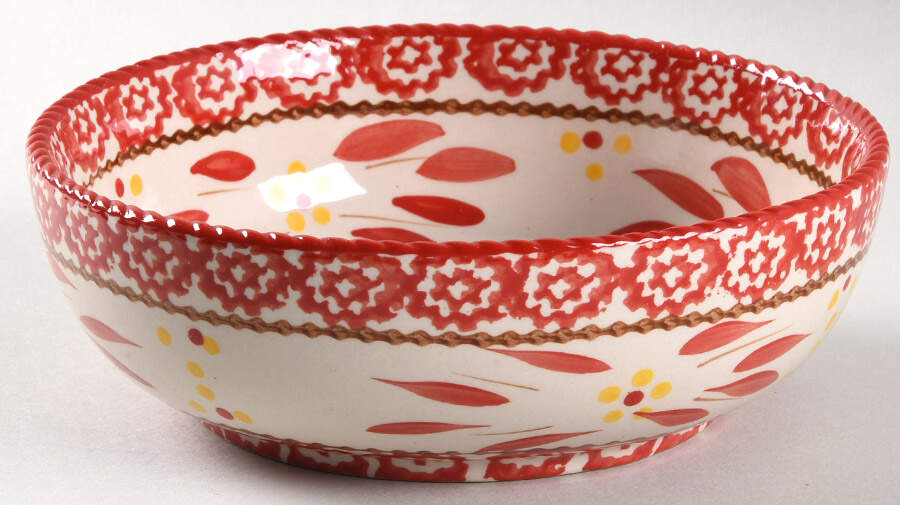 Old World Red Deep Soup/Cereal Bowl by Temp-Tations-1
