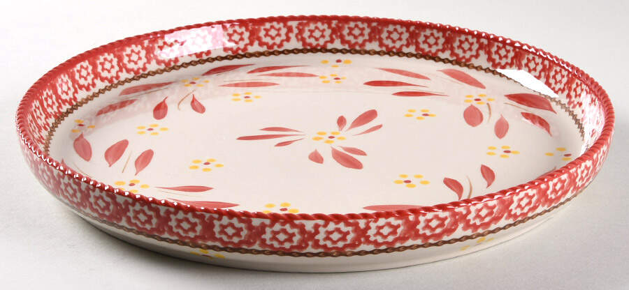 Old World Red Deep Dinner Plate by Temp-Tations-1