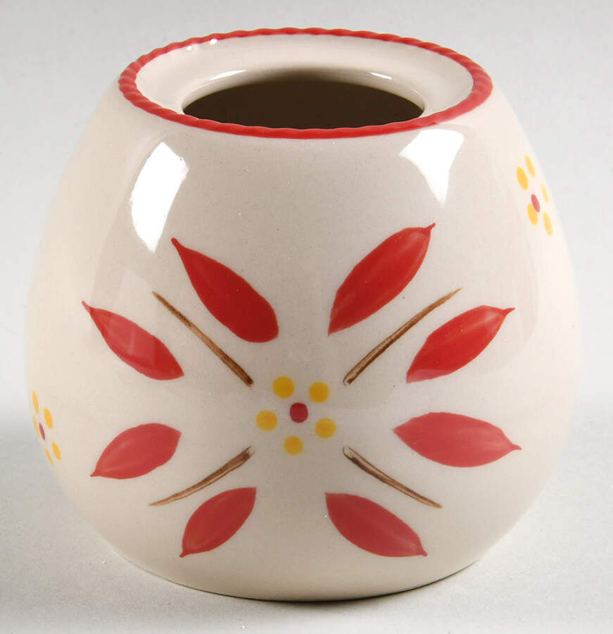 Old World Red Sugar Bowl No Lid by Temp-Tations-1