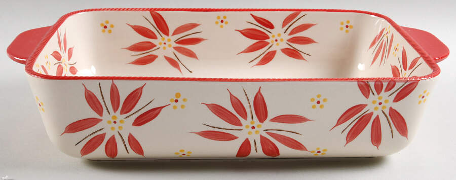 Old World Red Rectangular Baker No Lid by Temp-Tations-1