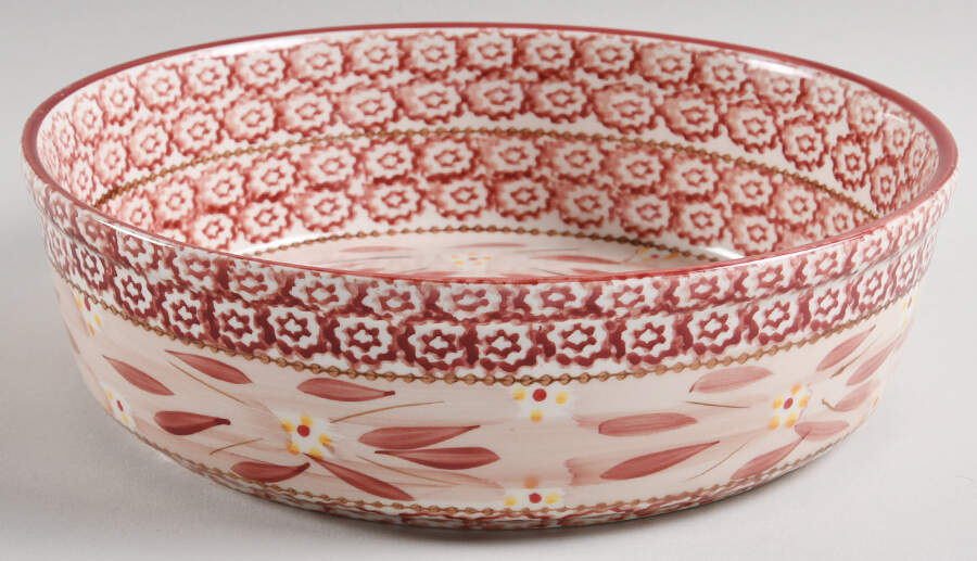 Old World Red 10" Round Baker by Temp-Tations-1