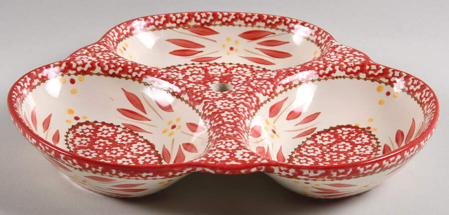 Old World Red Top Tray for 2 Tier Serving Tray by Temp-Tations-1