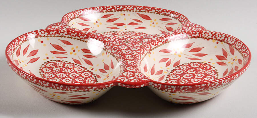 Old World Red Bottom Tray for 2 Tier Serving Tray by Temp-Tations-1