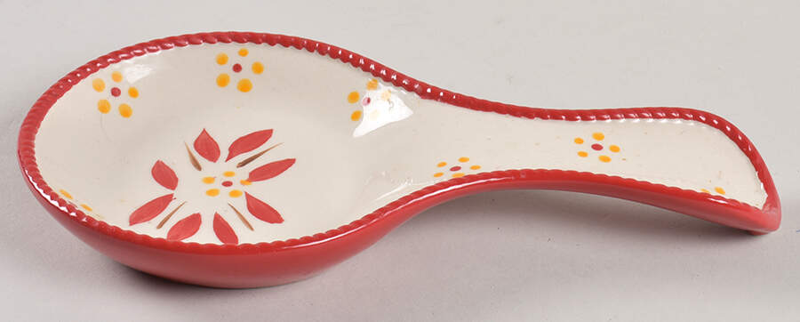Old World Red Spoon Rest/Holder (Holds 1 Spoon) by Temp-Tations-1