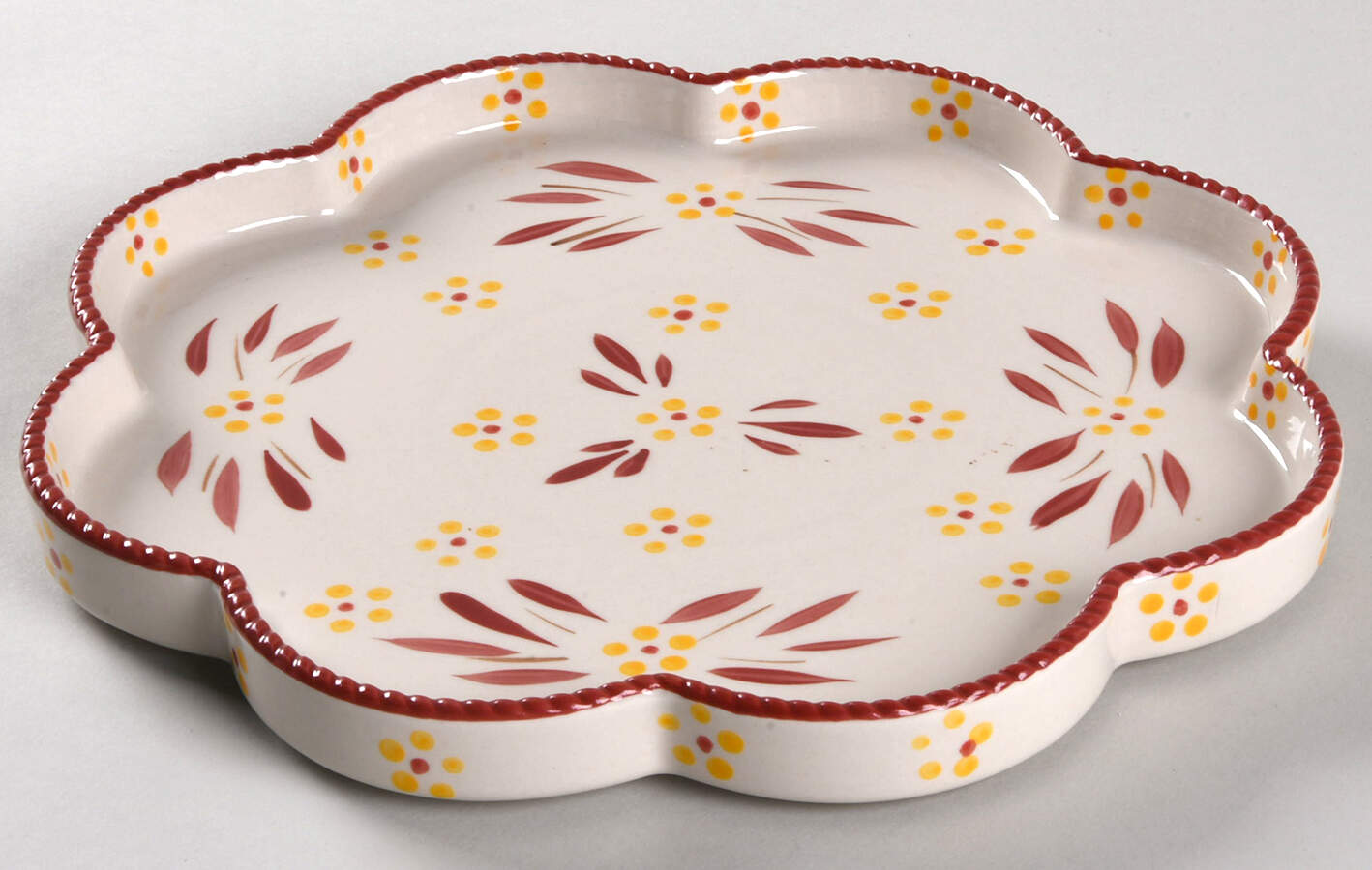 Old World Red Flower Shaped Lid-It (For 1.5 Qt Flower Baker) by Temp-Tations-1