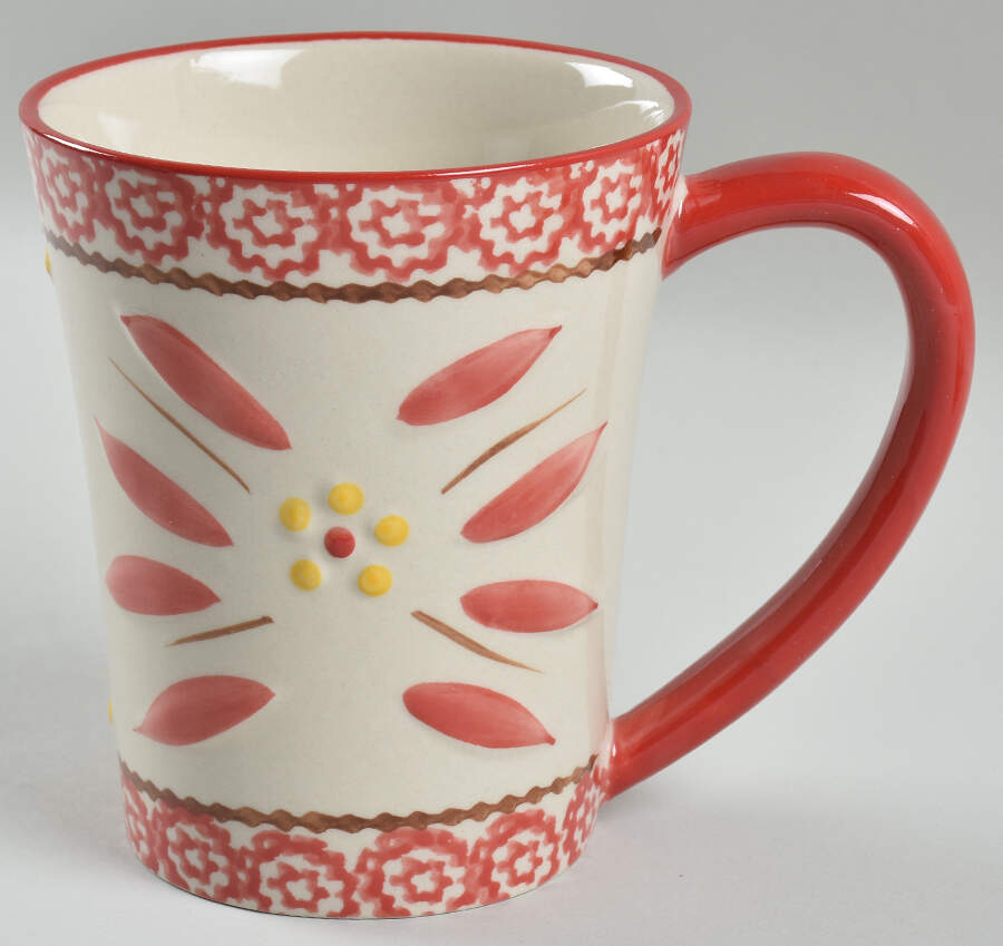 Old World Red Mug No Lid/Coaster Or Spoon by Temp-Tations-1