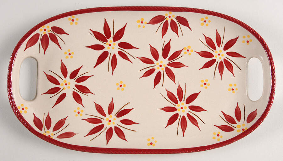 Old World Red Sandwich Tray for Covered Soup & Sandwich Set by Temp-Tations-1