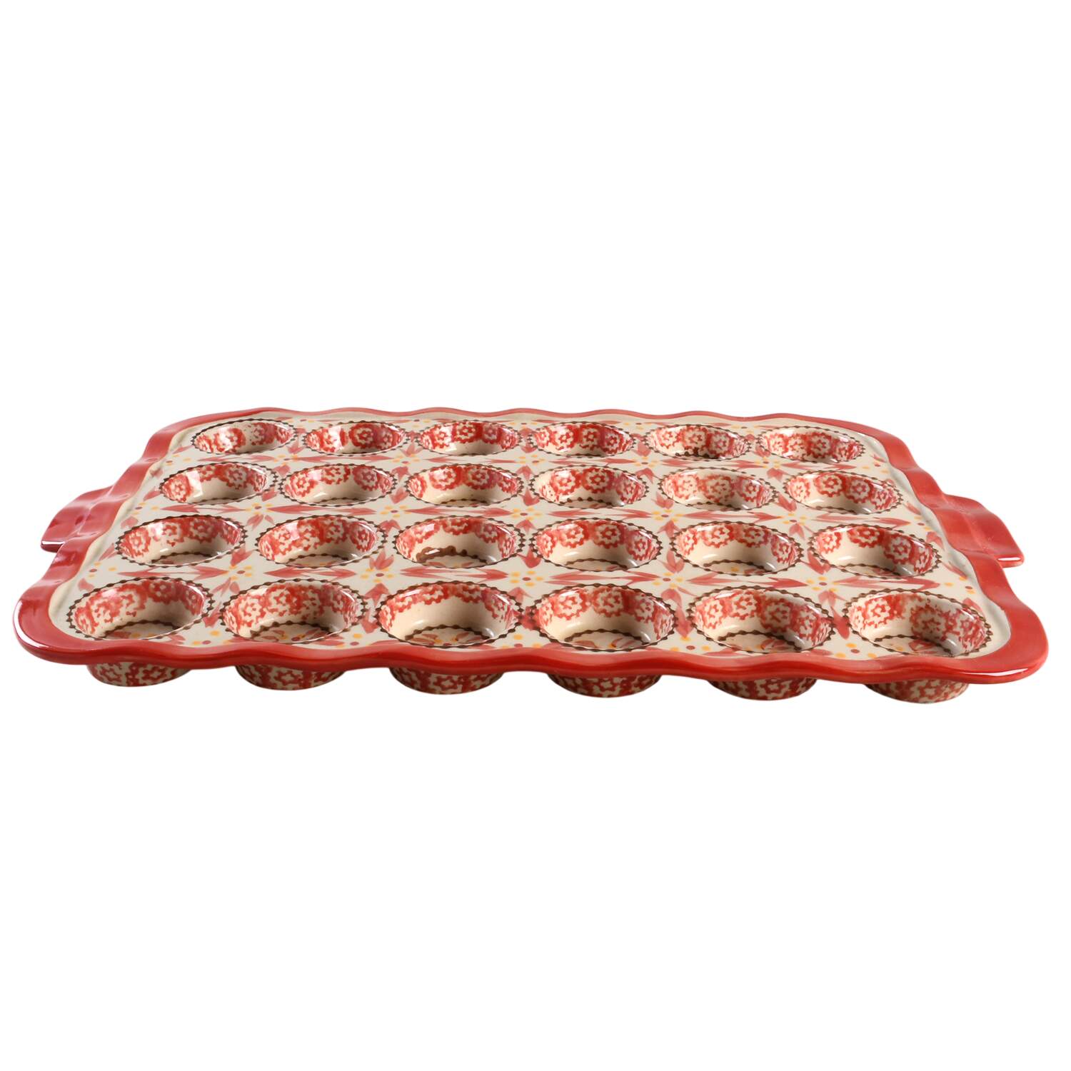 Old World Red Muffin Pan (Holds 24 Mini Muffins) by Temp-Tations-1