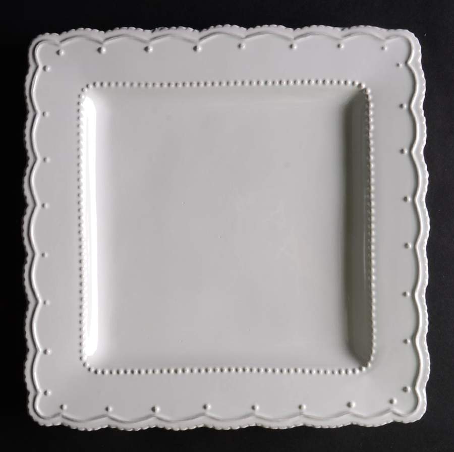 Le Provence White Square Dinner Plate by Tabletops Unlimited-1