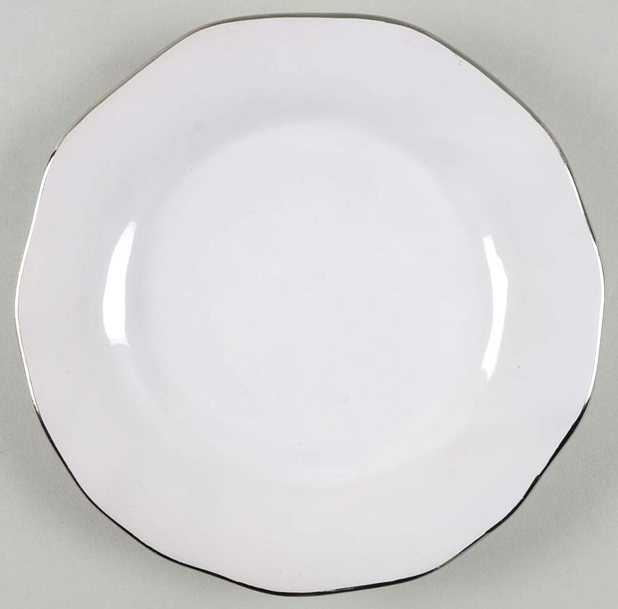 T1A1 (Platinum Trim) Salad Plate by Ceramiche Tadinate-1