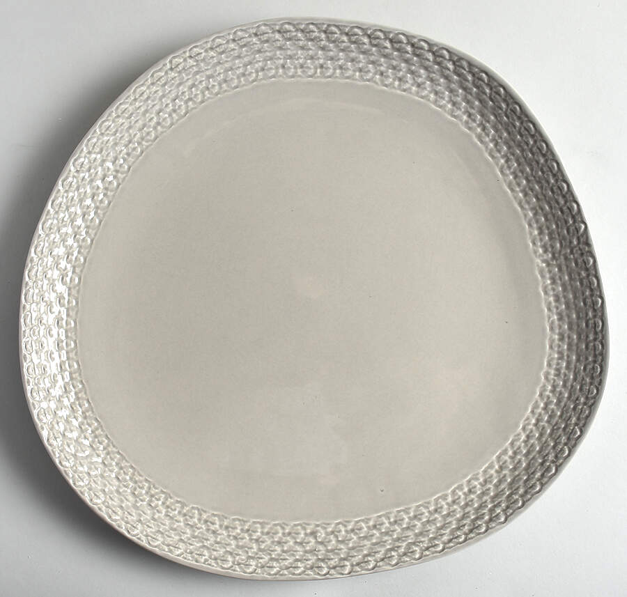 T2H1 Gray 13" Chop Plate (Round Platter) by Tahari Home-1