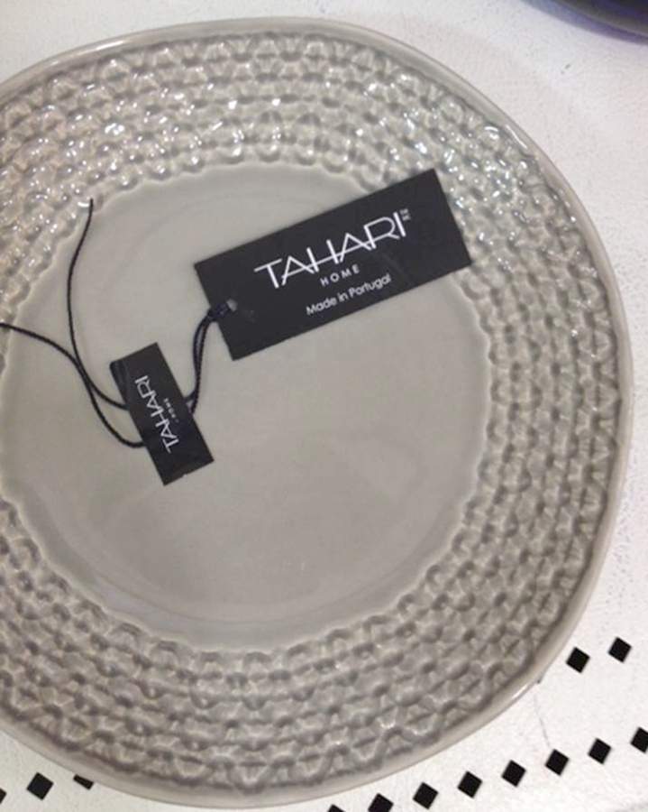 T2H1 Gray Salad Plate by Tahari Home-1
