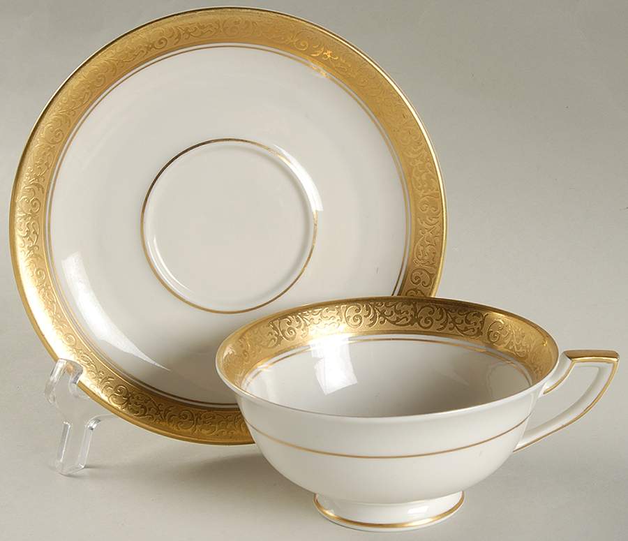 TTA4 Footed Cup & Saucer Set by Trettau China-1
