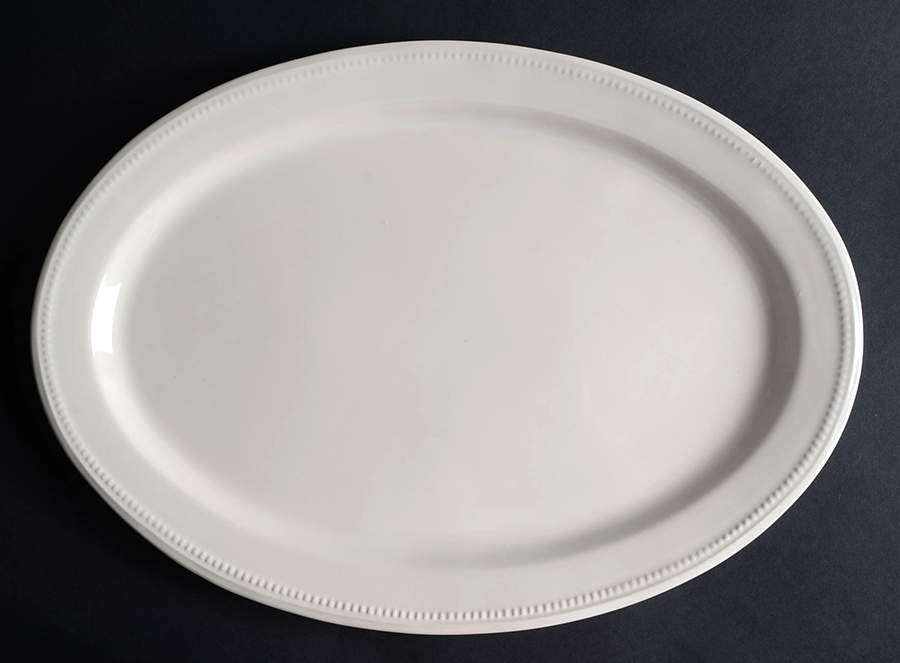 Camden Cream 15" Oval Serving Platter by Threshold-1