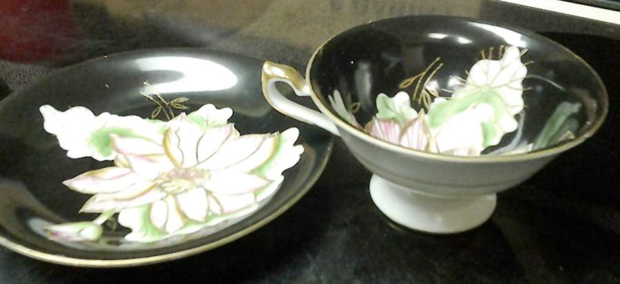 TRR4 Footed Cup & Saucer Set by Trimont (Japan)-1
