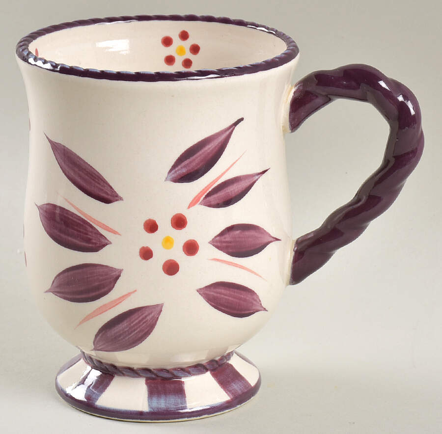 Old World Eggplant Pedestal Mug by Temp-Tations-1
