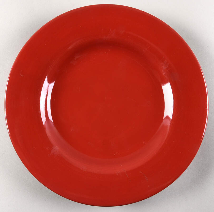 Barcelona Flame Red Dinner Plate by Tabletops Unlimited-1