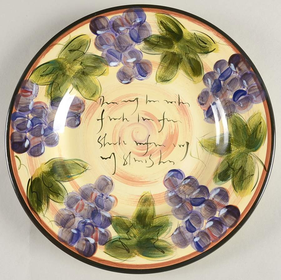 Napa Grapes Dinner Plate by Tabletops Unlimited-1