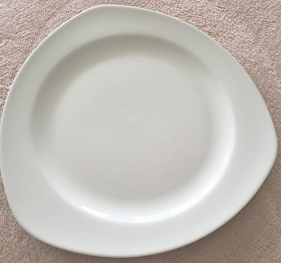 Cafe Blanca Triangular Dinner Plate by Tabletops Unlimited-1