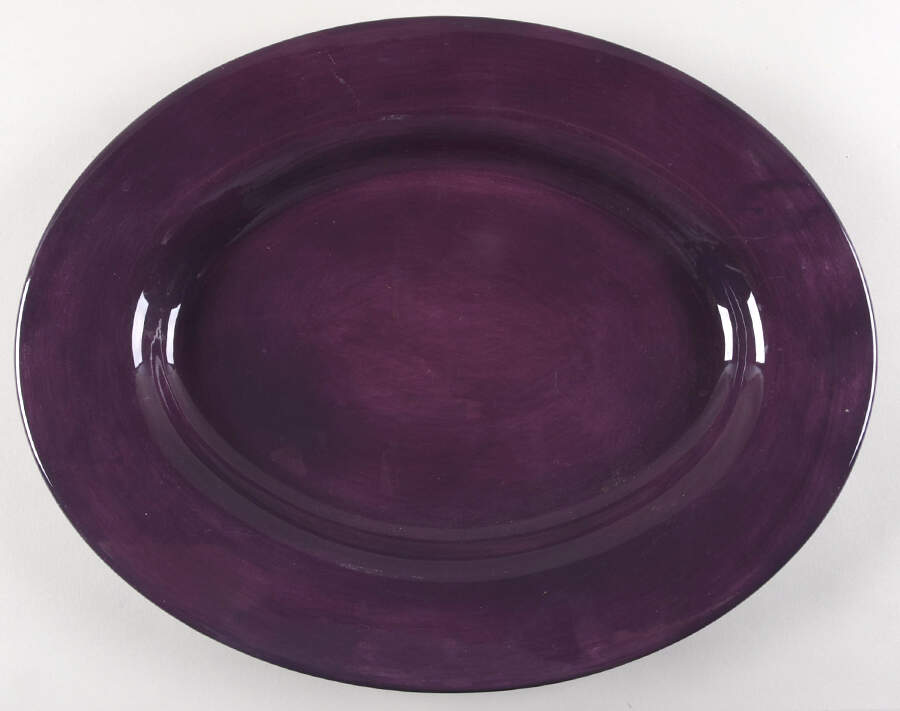 Salute Plum 18" Oval Serving Platter by Tabletops Unlimited-1