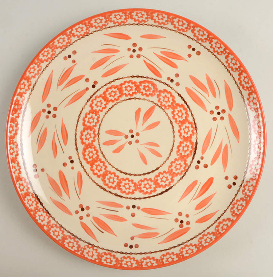 Old World Orange Spice Coupe Dinner Plate by Temp-Tations-1