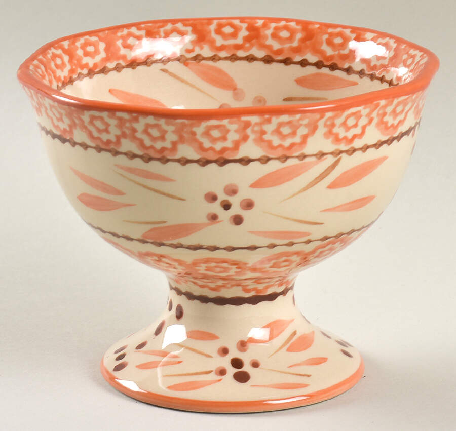 Old World Orange Spice Footed Dessert Bowl by Temp-Tations-1