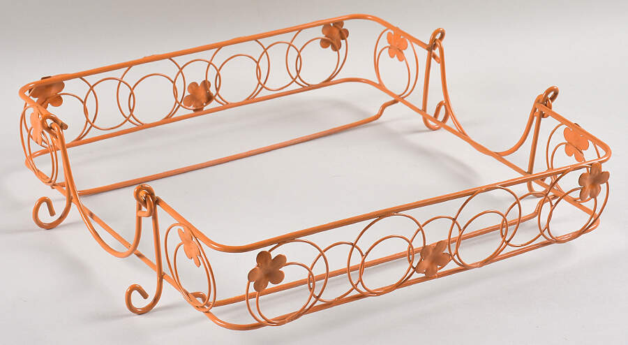 Old World Orange Spice Metal Stand for 13" Square Baker by Temp-Tations-1