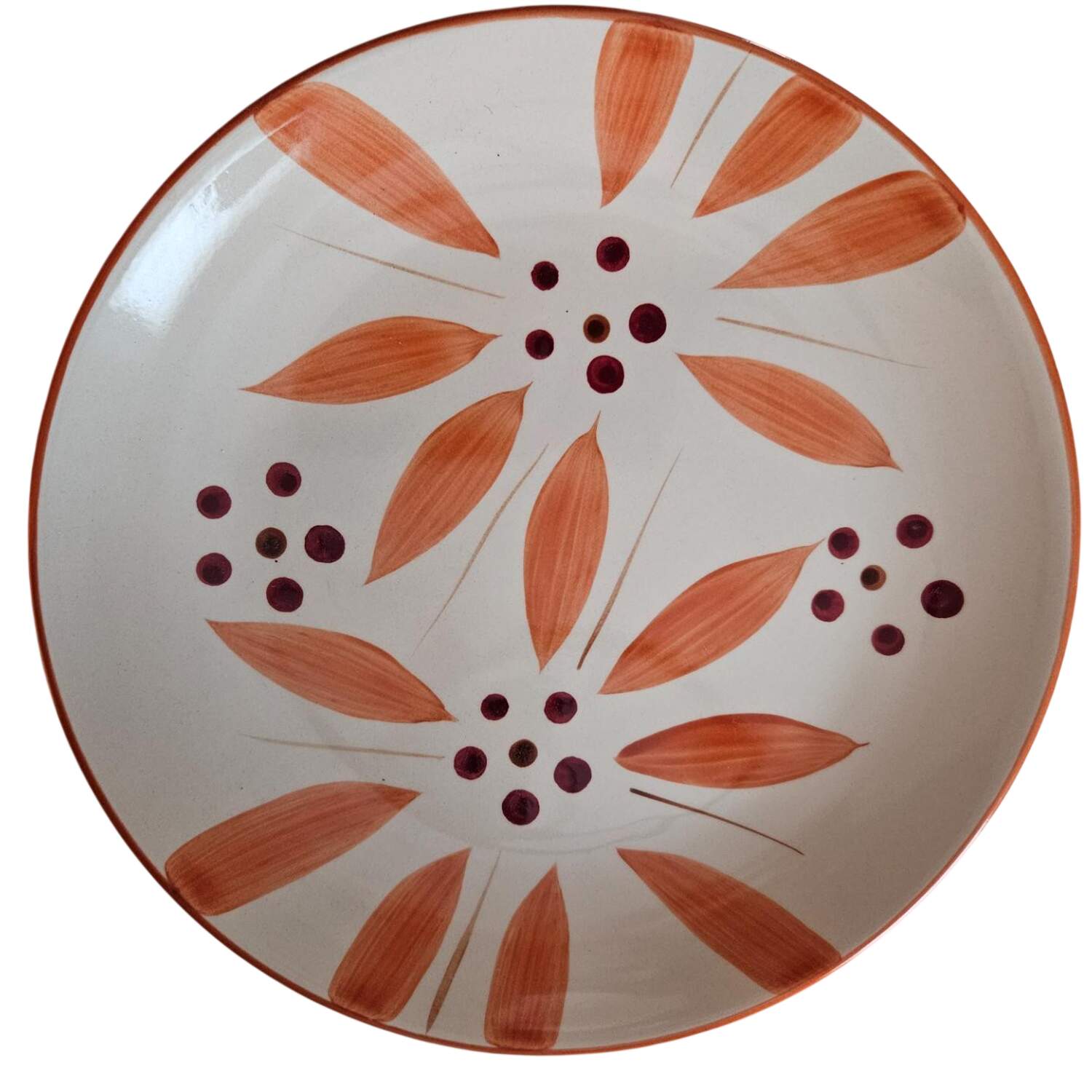Old World Orange Spice Coupe Dinner Plate by Temp-Tations-1