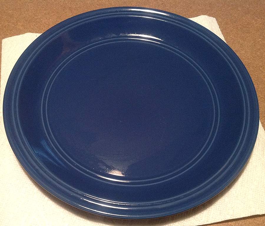 Ribbed Blue Dinner Plate by Thomson-1