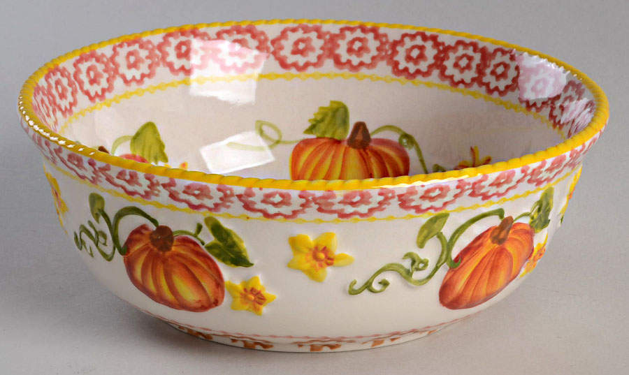 Pumpkin Patch Soup/Cereal Bowl by Temp-Tations-1