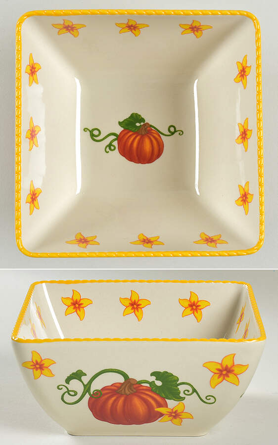Pumpkin Patch Square Cereal Bowl by Temp-Tations-1
